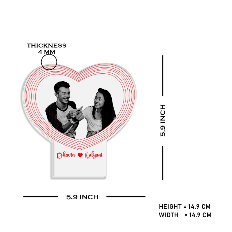 Couple night lamp with Warm White light Customized With Photo gift fir wife husbansd